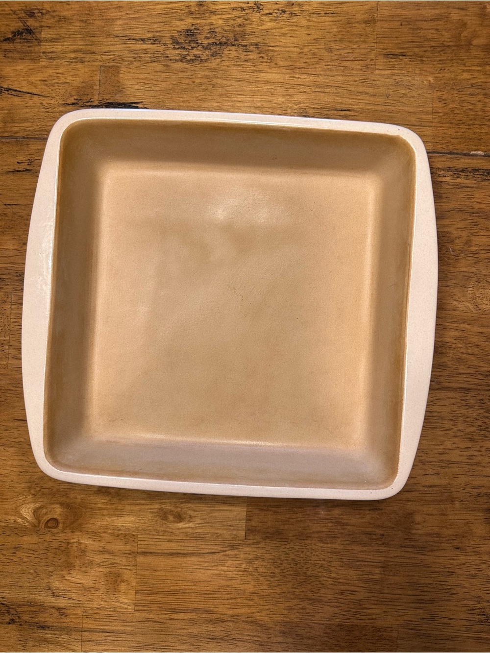 Pampered Chef Ceramic 9 1/2”Square Baking Dish - Cream
